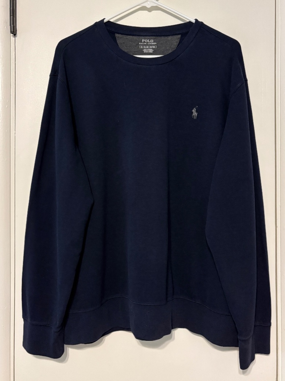 Polo Ralph Lauren Men's Logo Crewneck Pullover Sweatshirt Top XL Navy Pony